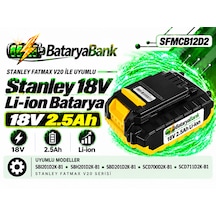 Stanley Fatmax V20 18v 2.5ah Li-ion Muadil Batarya Sfmcb12d2 Uyumlu