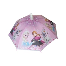 Frozen Karlar Ülkesi Pembe Bardaklı Düdüklü Şemsiye Pembe