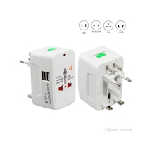 Unıversal Seyahat Adaptörü / 2 Usb Li Çoklu Priz Çevirici Adaptör