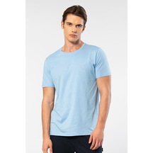 Cacharel Erkek Bisiklet Yaka T-shirt 2169/açık Mavi Açık Mavi