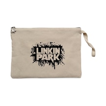 Linkin Park Underground Krem Clutch Astarlı Cüzdan / El Çantası Krem