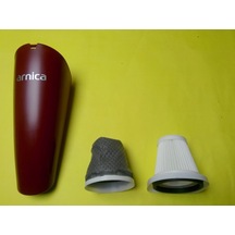 Arnica Merlin Pro Kırmızı Süpürge Gövdesi + Merlin Hepa Filtre