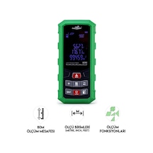 Dawreek Mesafe Ölçer H01 Green 80 Metre Dijital El Tipi Mesafe Ölçüm Cihazı