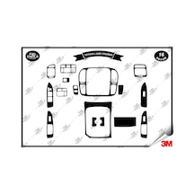 Toyota Land Cruiser 1998 - 2003 Torpido Konsol Trim Göğüs Maun Kaplama Set 16 Parça Siyah Renk