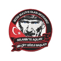 Airforcemarket Nakışlı Arma Siyah Amerikan Fermuarlı Cırt Askeri Görev Yamaları, Bayrak Atat Atatürk Peç