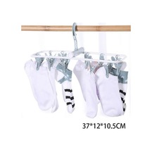 Ganzhoushop Ev Kurutma Rafı Çorap İç Çamaşırı Askısı Balkon İçin 12 Mandallı Katlanabilir Çamaşır Kurutma Rafınordic Blue Çok Renkli