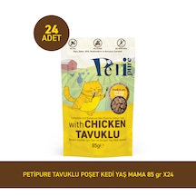 Tavuklu Yaş Kedi Maması 85 Gr X 24 Adet Jöle İçinde Parça Etli - Yetişkin Kedi