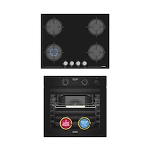 Simfer 11 Fonksiyon Steam Master Siyah 2'li Ankastre Set (8244 Fırın + 3653 Ocak)