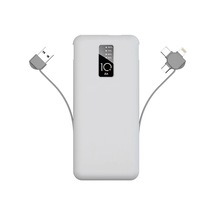 Lopard Pw-05 Hızlı Şarj Powerbank Led Göstergeli Micro Lightning Type-c Dahili Kablolu Taşınabilir 0 BEYAZ