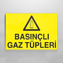 Basınçlı Gaz Tüpleri Uyarı Levhası 70x100cm