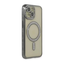 Newface Apple İphone 13 Kılıf Joke Simli Magneticsafe Kılıf - Gri