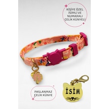 Caramelos Güvenlik Kilitli Kedi Tasması, Isimli Kedi Tasması, Kedi Isimlik, Kedi Künyesi, Safety Click Fsy