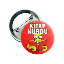 Kitap Kurdu Yaka Rozeti 20 Adet Çok Renkli