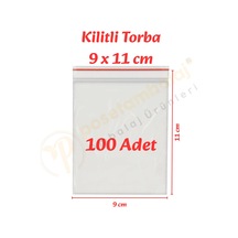 9x11 Cm. Kilitli Torba 100 Adet