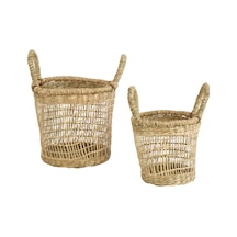 Vitale 2'li Hasır Sepet Takımı Ak.jj0032 Hasır