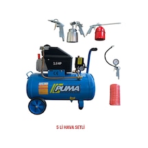 Puma PZHVL50LT 50 L Kompresör + 5'li Hava Seti