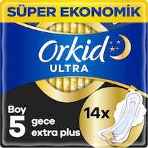 Orkid Ultra Ekstra Gece Ekstra Plus Hijyenik Ped 14 Adet