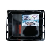 Nüsse 47x35 Cm Ankastre Fırın Tepsisi Dikdörtgen Emaye Tepsi Arçelik Beko Siyah