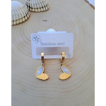 Dali Shop Sallantılı Çelik Kalp Küpe Altın