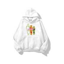 Unisex Pockets Empty Sweatshirt Beyaz Beyaz