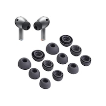 Galaxy Buds 3 Pro Aksesuarları İçin Yedek Silikon Kulaklık Ucu Seti Kulaklık Kulak Uçları, 6 Çift 3 Boyut S/m/l Gri