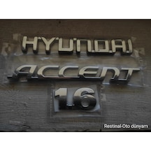 Hyundai Accent Era 2006-2010 1.6 Bagaj Arması Yazısı 3 Lü Set Bantlı Montajlı