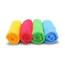 Çok Amaçlı 4 Lü Mikrofiber Temizlik Bezi 4 Adet Şeffaf