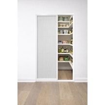 Plise Akordiyon Sürme Kapı İstenilen Ölçüde Yapılır Max 110x240 Gri Perde En 110'a Kadar. / Boy 240'a Kadar