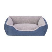 Pet Comfort Bravo Duo Kedi Ve Köpek Yatağı Mavi/gri Peluş S 55x45cm