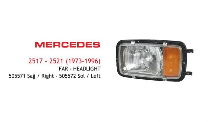 Far Sol Mercedes 2517-2521 Kamyon 1973-1996 E-belgeli