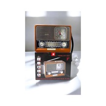 Tek Ahşap Görünümlü Retro Bluetooth Radyo Usb,aux Ve Sd Kart Girişli Najmaddin