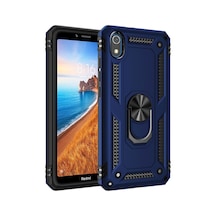Redmi 7a Kılıf Sofya Yüzüklü Silikon Kapak - Lacivert Bz8683140012403
