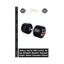 Delux Serisi Mb-11312 30 Kg Olimpik Dambıl Kauçuk Kaplı Salon Çalışma Vücut