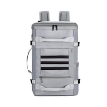 Gri Çok Fonksiyonlu Üç Kullanımlı Sırt Çantası Kovası Taşınabilir Çapraz Vücut Seyahat Çantası Yeni Erkek Büyük Kapasiteli Seyahat Sırt Çantası Kırmızı - Gri