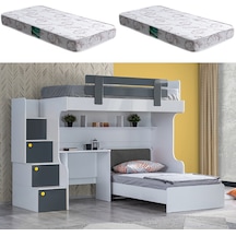 Ranza, Metris Ranza Karyola Çalışma Masası 2 Adet Comfort Yatak 90 X 190 CM