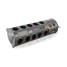 S-Link Swapp SP10AF_USB 3.1A 1.5MM2 Akım Korumalı Priz 10'lu 1.8 M Gri