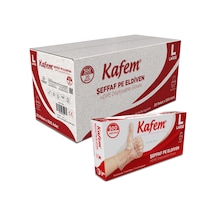 Kafem Pe Tek Kullanımlık Şeffaf Eldiven 500 Lü X 20 Paket Koli