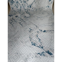 Venüs Mavi Mermer Desen Yıkanabilir Kaymaz Taban Dört Mevsimlik Salon Banyo, Balkon, Genç Odası Kesme Halı