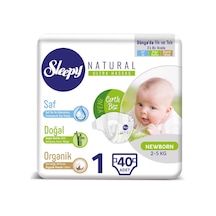 Sleepy Natural Yenidoğan Bebek Bezi 1 Numara Ultra Hassas 40 Adet