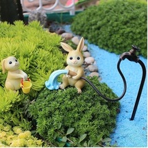 Lijinxu Reçine Heykel El Sanatları Tavşan Heykeli Mikro Manzara