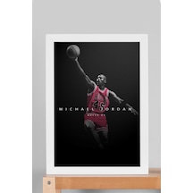 Michael Jordan Çerçeveli Tablo - Chicago Bulls Nba Posteri Tablo