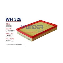WUNDER WH325 HAVA FİLTRESİ - OPEL ASTRA G - ZAFİRA A / B 2,2