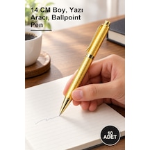 10 Adet Tekli Tükenmez Kalem 14 Cm Boy, Yazı Aracı, Ballpoint Pen
