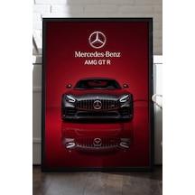 Mercedes-benz Amg Gt R Ahşap Çerçeveli Poster, Dekoratif Araba Duvar Tablosu