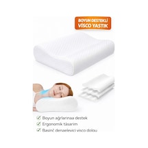 Ortopedik Boyun Yastığı Visco Boyun Düzleşmesi Ve Hassasiyetsı İçin Ergonomik Yastık Genel
