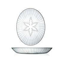 Decocia 2 Adet 25cm Oval Cam Salata Sunum Tabağı Vega Desenli