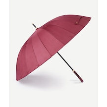 Yargıcı Islanınca Çiçek Açan Uzun Şemsiye 26kksm2002x 016 Bordo