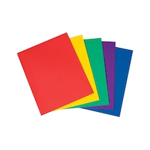 Pürüzsüz 2 Cepli Portföy Bağlantı Elemanları İle - 20 X 28 Cm - 25'li Paket - Çeşitli Renkler Çok Renkli