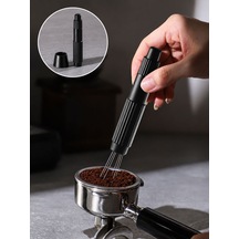 Magnetik İstasyonlu Espresso Makinası Needle Kahve Karıştırma İğnesi Espresso İğnesi Mt264 Siyah