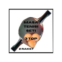 Uyguna-yakala 2 Raket + 3 Top Masa Tenisi Seti-mlz.349